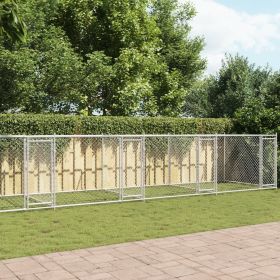 Dog Cage Grey Galvanized steel Extra Large Doors Dog Cage