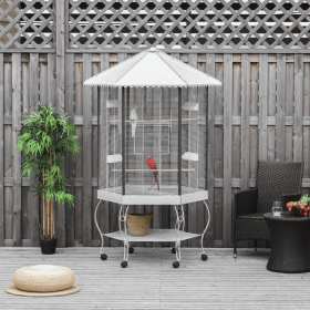 Bird Cage Starter Kit with Detachable Rolling Stand